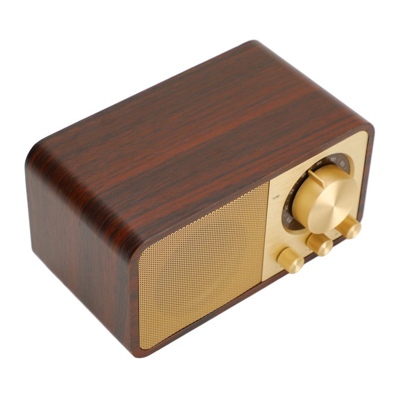 Retro Wood Bluetooth Speaker Portable Mini Wireless Vintage Wooden Speaker - Clear Sound Quality Wooden Bluetooth Wireless Speaker for Outdoor Hiking Camping - Image 3