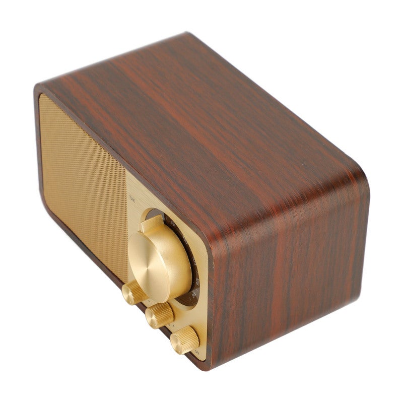 Retro Wood Bluetooth Speaker Portable Mini Wireless Vintage Wooden Speaker - Clear Sound Quality Wooden Bluetooth Wireless Speaker for Outdoor Hiking Camping - Image 4