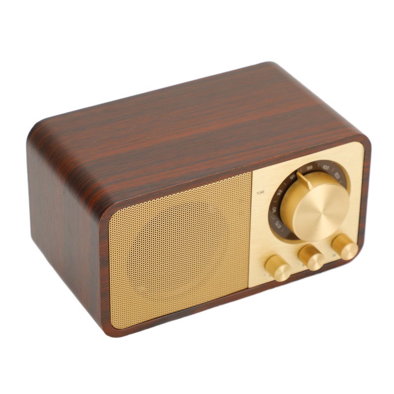 Retro Wood Bluetooth Speaker Portable Mini Wireless Vintage Wooden Speaker - Clear Sound Quality Wooden Bluetooth Wireless Speaker for Outdoor Hiking Camping - Image 5