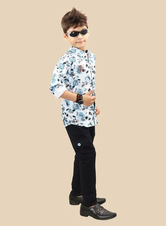 Ts Trends Ts Trends Printed Buttoned Shirt and Pant Set