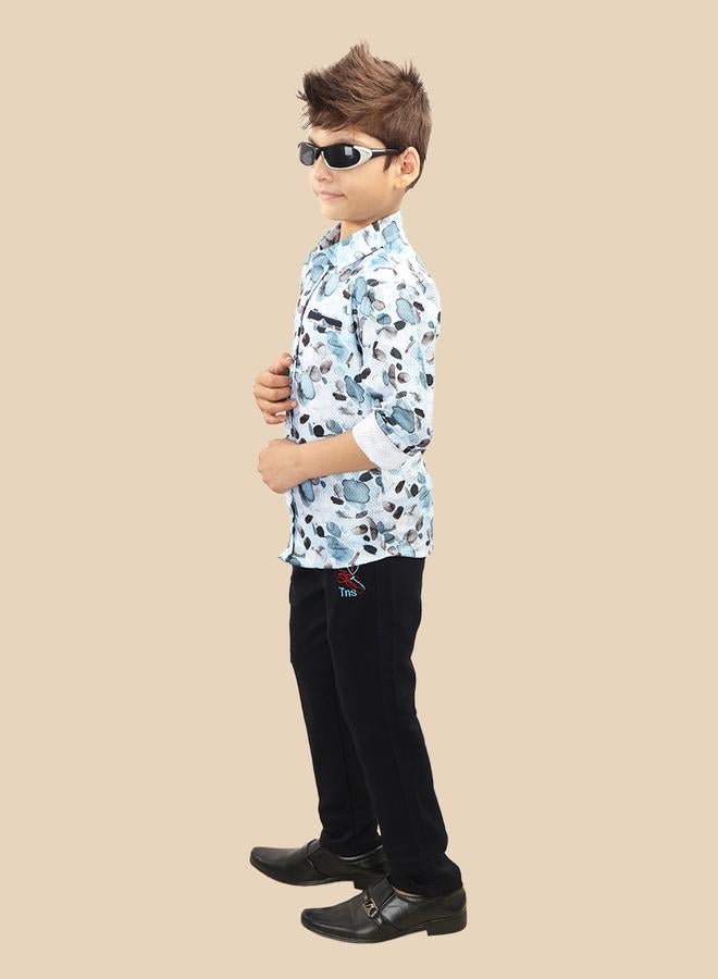 Ts Trends Printed Buttoned Shirt and Pant Set - Image 3