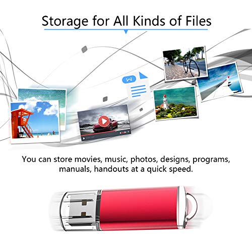 RAOYI 10 Pack 64GB USB Flash Drive USB 2.0 Memory Stick Thumb Drive Pen Drive Jump Drive-Red - Image 5