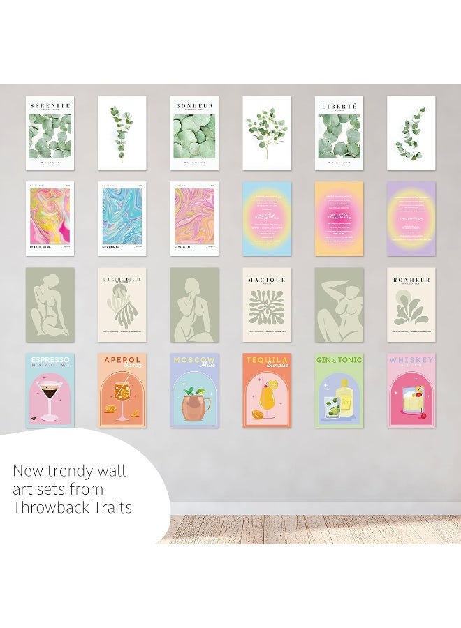 Throwback Traits Y2K Euphoria Wall Art Set - 11X17 Groovy Pastel Affirmations Posters, Premium 300 Gsm Paper, Mood-Enhancing Decor, Pack Of 6, Unframed - Image 5