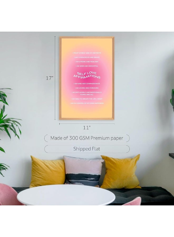 Throwback Traits Y2K Euphoria Wall Art Set - 11X17 Groovy Pastel Affirmations Posters, Premium 300 Gsm Paper, Mood-Enhancing Decor, Pack Of 6, Unframed - Image 4