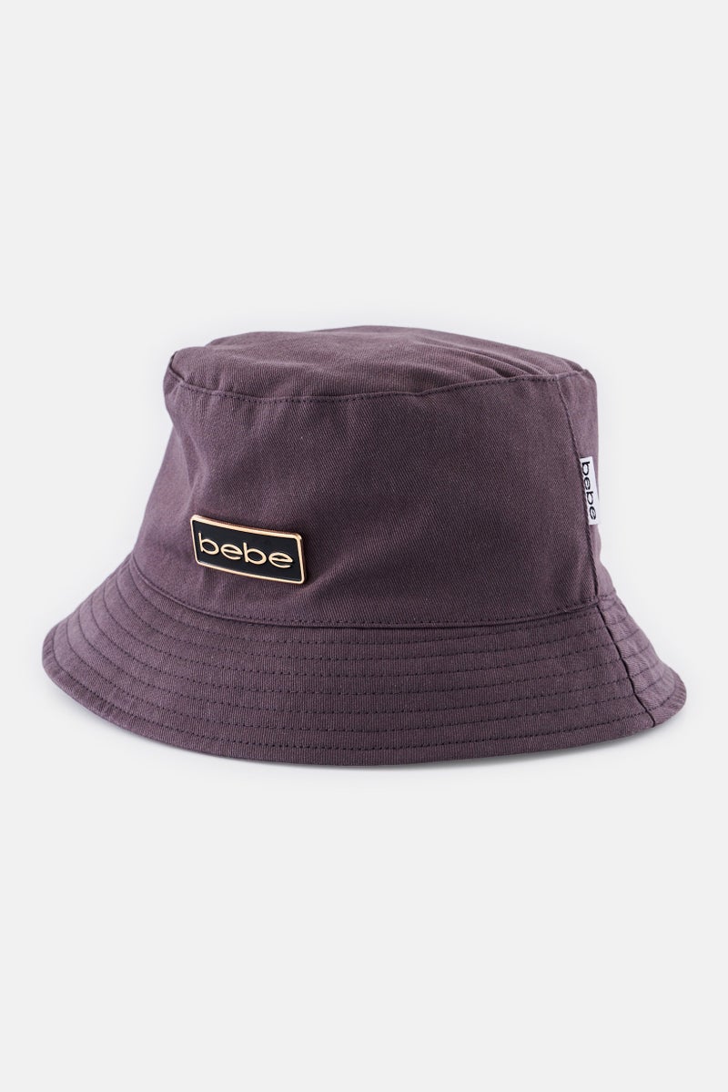 bebe Women Brand Logo Hat, Grey - Image 1