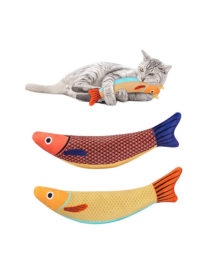 Neostyle Catnip Toys fish，Cat Chew Plush Toys, Interactive Kitten Cat Toys Indoor Cats，Promotes Cat Exercise(2pcs)  - Image 1