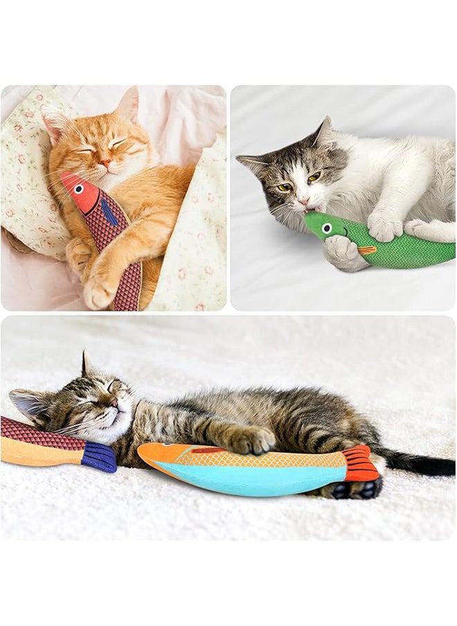 Neostyle Catnip Toys fish，Cat Chew Plush Toys, Interactive Kitten Cat Toys Indoor Cats，Promotes Cat Exercise(2pcs)  - Image 4
