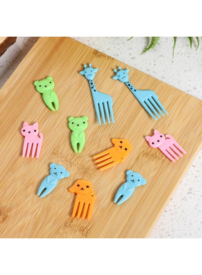 شوك فاكهة صغيرة بتصميم أشكال كرتون وحيوانات لطيفة للحلوى والفاكهة والمعجنات وحفلات الأطفال وتزيين الطعام - مجموعة من 20 قطعة - Image 5