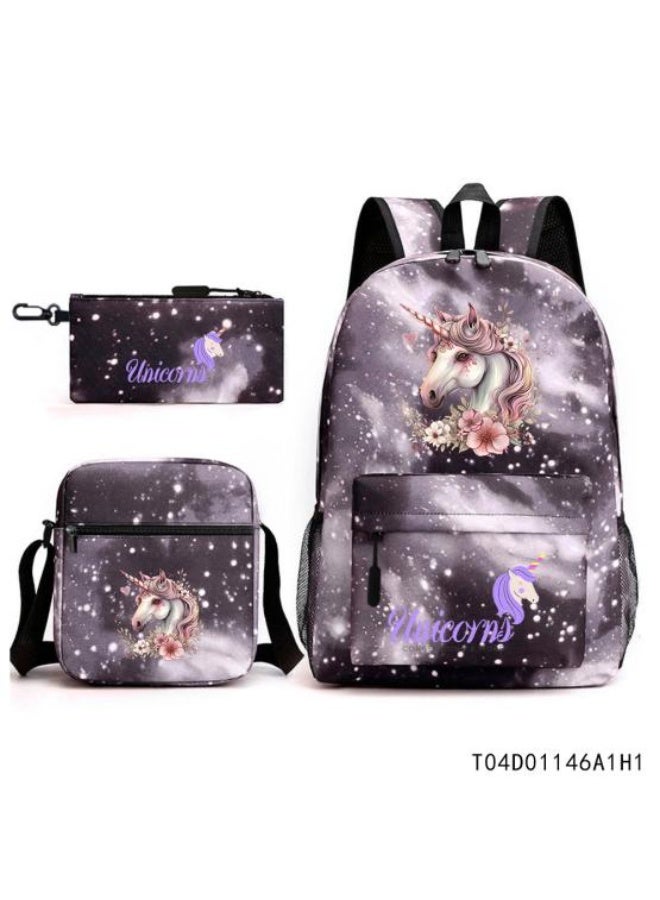 Anime element backpack three-piece set, exquisite design, powerful storage to meet the needs - 950 - Image 1