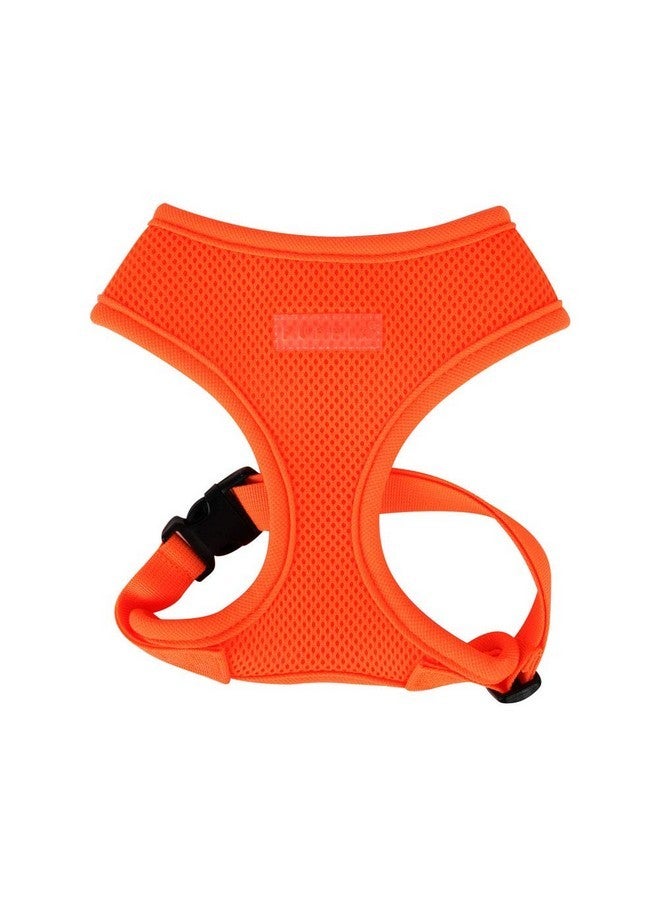 Puppia Soft Harness A - M Over-The-Head Soft Mesh Harness Neon Orange - Image 1