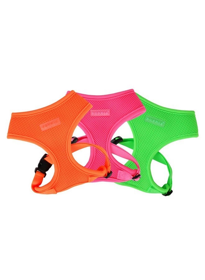 Puppia Soft Harness A - M Over-The-Head Soft Mesh Harness Neon Orange - Image 3