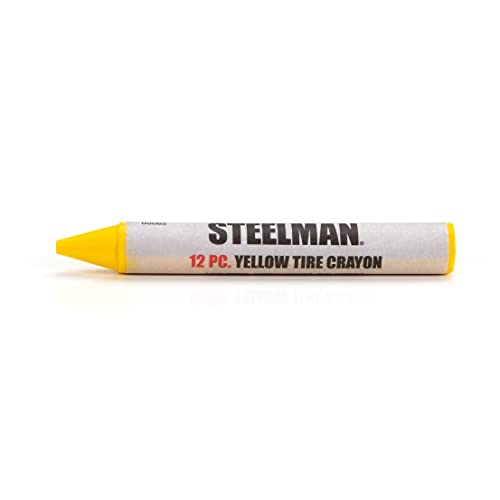 Steelman Yellow Tire Marking Crayons for Mechanics, Marks Damage on Wet and Dry Tires, Box of 12 - Image 3