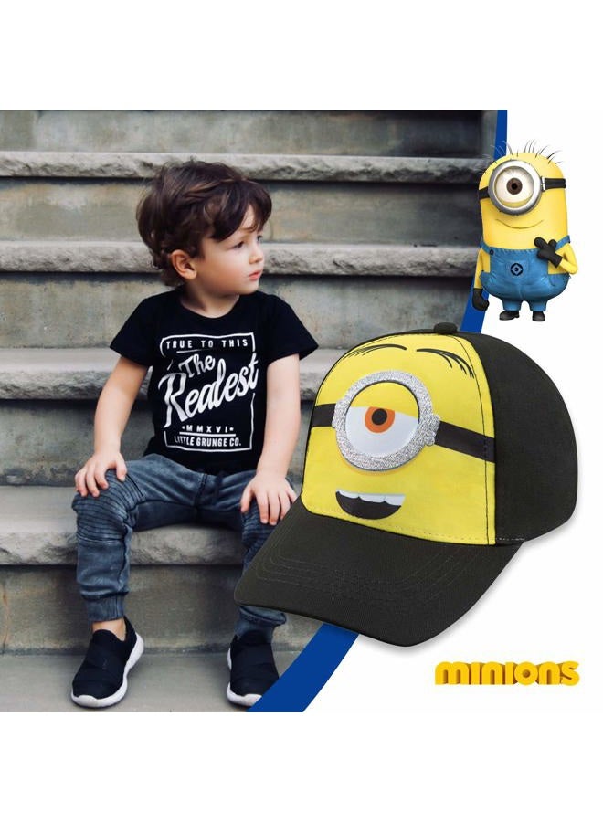 Minions قبعة بيسبول للأولاد، صفراء، متوسطة، M - Image 3