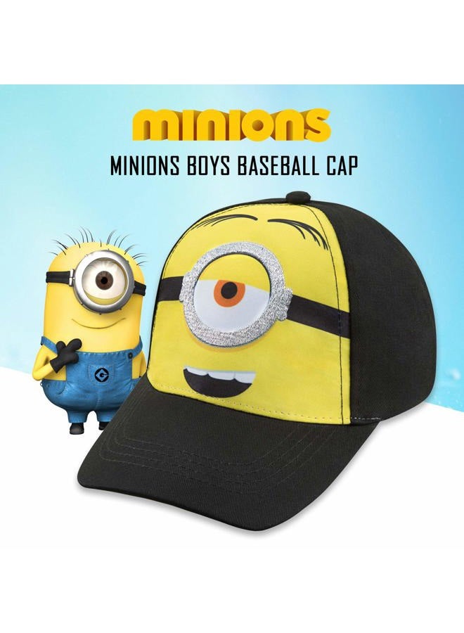 Minions قبعة بيسبول للأولاد، صفراء، متوسطة، M - Image 2