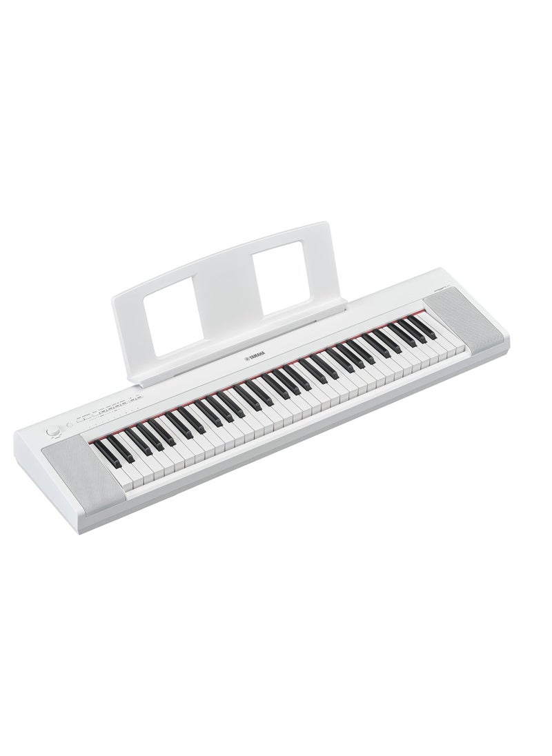 YAMAHA - بيانو ياماها بياجيرو الرقمي المحمول للغاية بـ 61 مفتاحًا، أسود (NP15WH) - Image 1