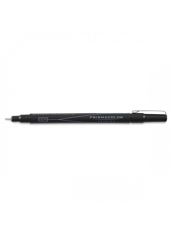 Prismacolor - .005 XtraFine Black Fine Line Marker, Water Resistant, 1-Each