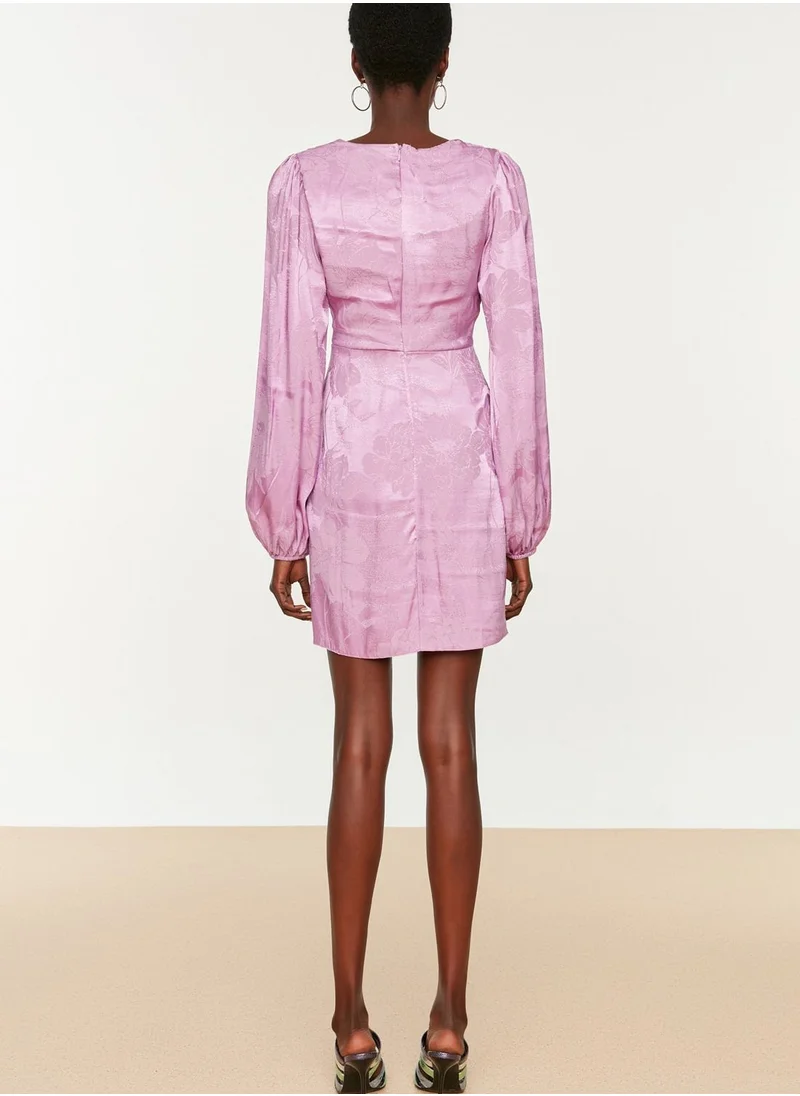 trendyol Balloon Sleeve Button Detail Dress