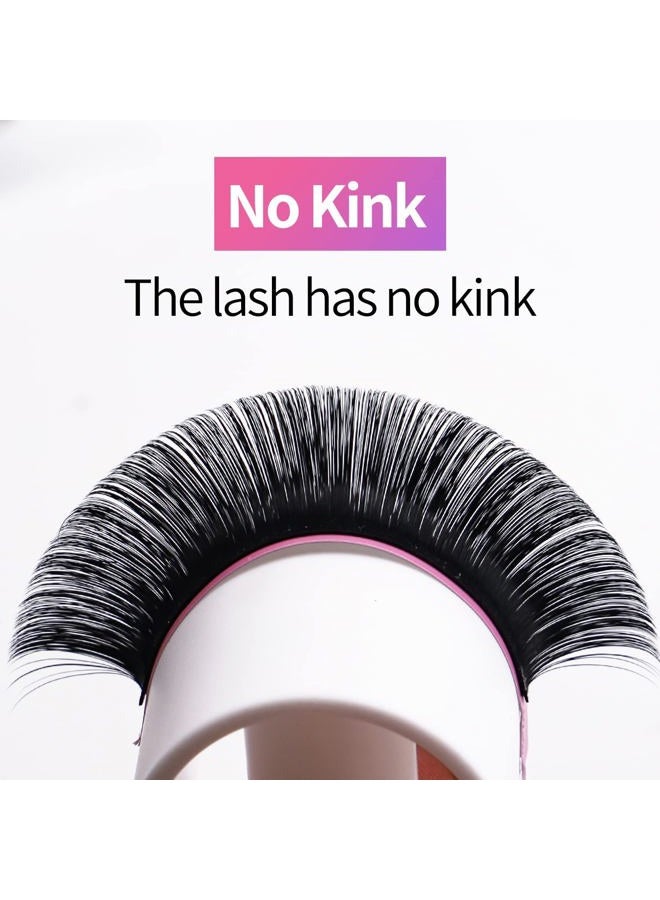 VEYES INC Easy Fan Volume Lash Extensions 03 05 07 J/B/L/C/CC/D/DD Curl 8-25mm Mixed & Single Length Tray, Matte Black Self Fanning Eyelashes, Professional Supplies for Lash Techs (0.07 D 8-16mm) - Image 3