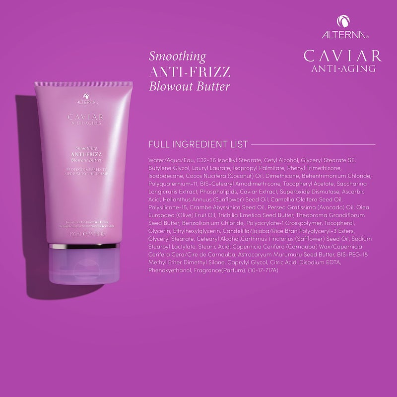 Alterna Caviar Anti-Aging Smoothing Anti-Frizz Blowout Butter, | Protects Hair from Heat Styling and Humidity | Sulfate Free , 5.07 Fl Oz (Pack of 1) - Image 3