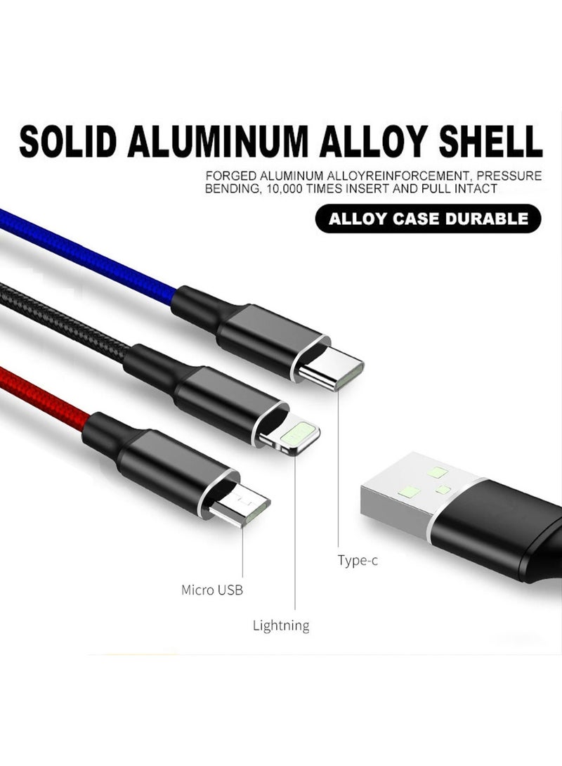 WUW 3 in 1 Universal 2A 10W USB Fast Charging Cable with USB C, Apple Lightning, and Micro USB Plugs Connectors for iPhone & Samsung, iPad & Tablet, Macbook & Laptop, Other Phones, Mobile Accessories, Electronics & Digital Devices - Image 2