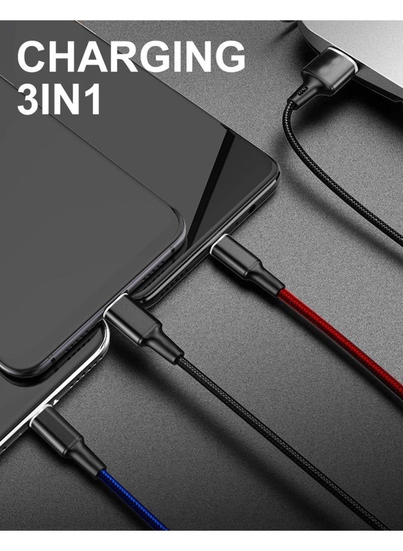 WUW 3 in 1 Universal 2A 10W USB Fast Charging Cable with USB C, Apple Lightning, and Micro USB Plugs Connectors for iPhone & Samsung, iPad & Tablet, Macbook & Laptop, Other Phones, Mobile Accessories, Electronics & Digital Devices - Image 5