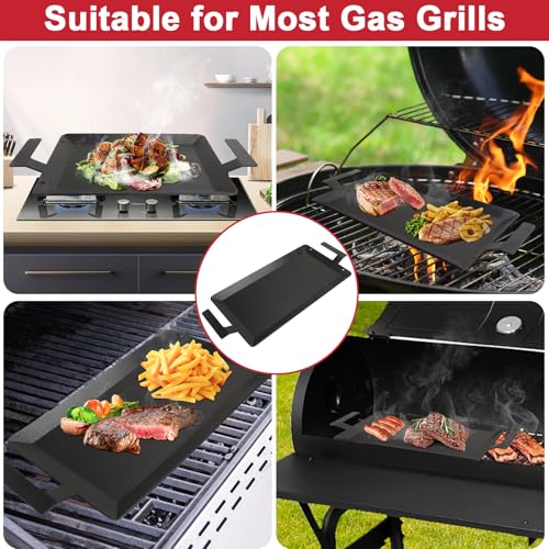 GLOWYE Carbon Steel Griddle for Stove Top Gas Grill, Universal 24'' x 10'' Carbon Steel Flat Top for Induction Cooktop, Professional Cooking Griddle Pan for Made In Cookware - Image 5