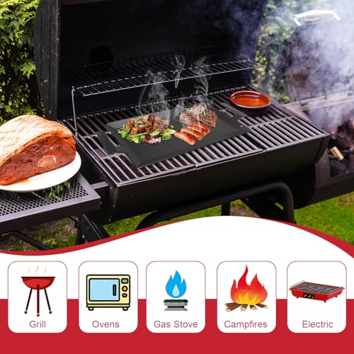 GLOWYE Carbon Steel Griddle for Stove Top Gas Grill, Universal 24'' x 10'' Carbon Steel Flat Top for Induction Cooktop, Professional Cooking Griddle Pan for Made In Cookware - Image 3