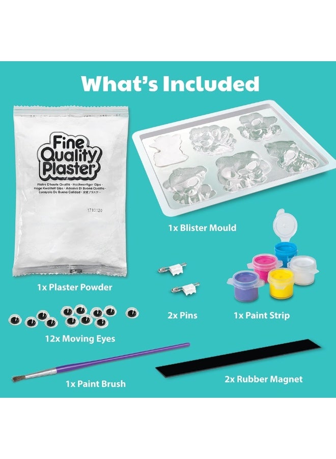 4m 4M - Mould & Paint Googly Eyes Animals 6 Magnets - 04800 - Image 2