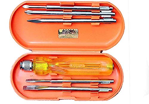 GLOBUS 809 Steel Hand Tool Set/3 PCS (8" Adjustable Wrench Black, 8" PLIER RED and Black, Screwdriver Set/6 PCS with Tool KIT Bag.) - Image 2