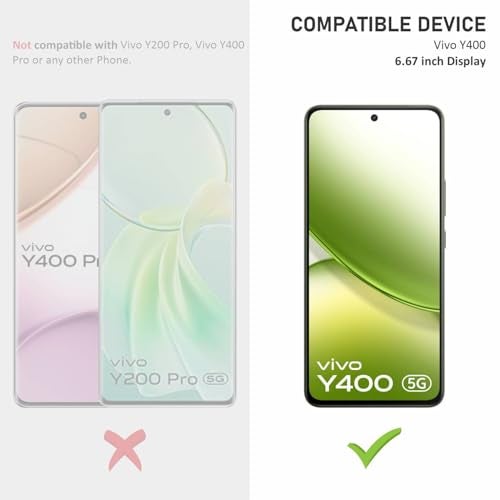 SupCares Tempered Glass for Vivo Y400 (6.67 Inch) With Installation Kit | Military-Grade Gorilla Screen Protector | Edge to Edge Coverage | Black - Image 2