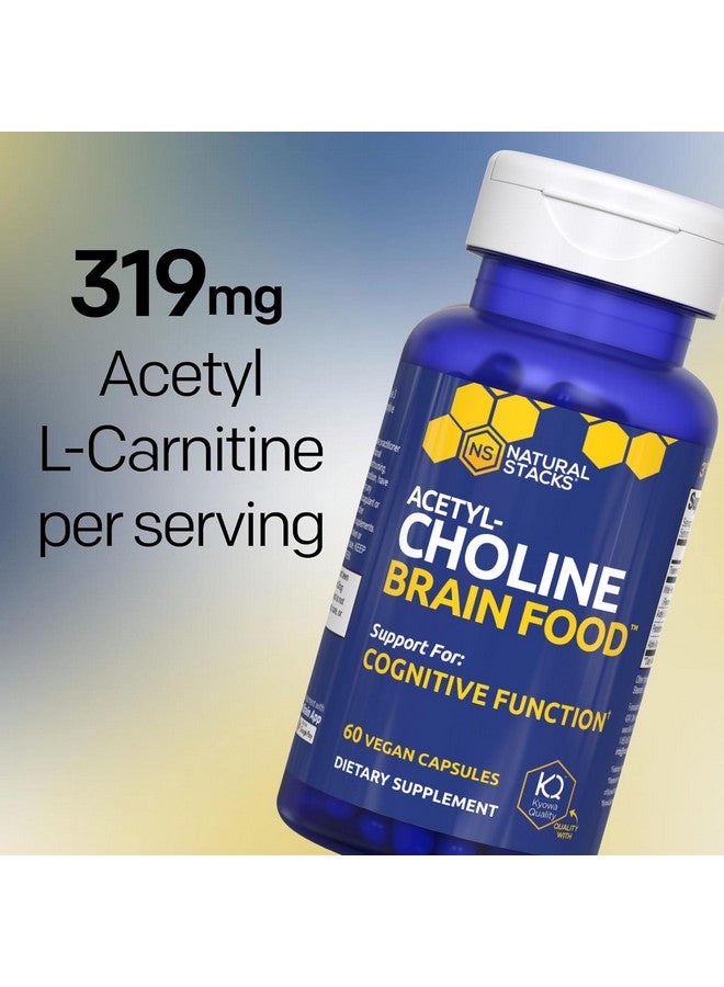 Natural Stacks Acetylcholine Brain Food - Acetyl L-Carnitine & Alpha GPC Supplement - Supports Production of Acetylcholine - Neurotransmitter Supplement for Cognitive Function - 60 Capsules - Image 4