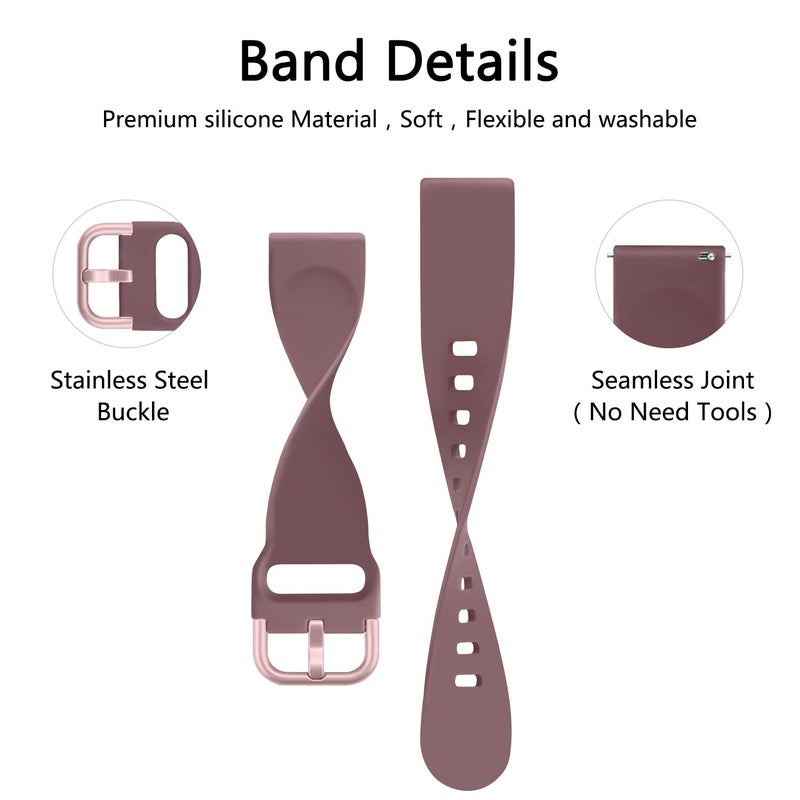 Tobfit 22mm Watch Bands Quick Release Watch Straps with Color Matched Metal Buckle, Soft Silicone Breathable Replacement Sport Watch Wristbands for Women Men - Image 5