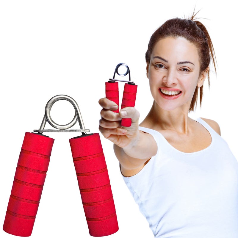 AMIFIT Premium Hand Grip Strengthener with Foam Handle, Hand Gripper for Men & Women for Gym Workout Hand Exercise Equipment to Use in Home for Forearm Exercise (Red) - Image 4