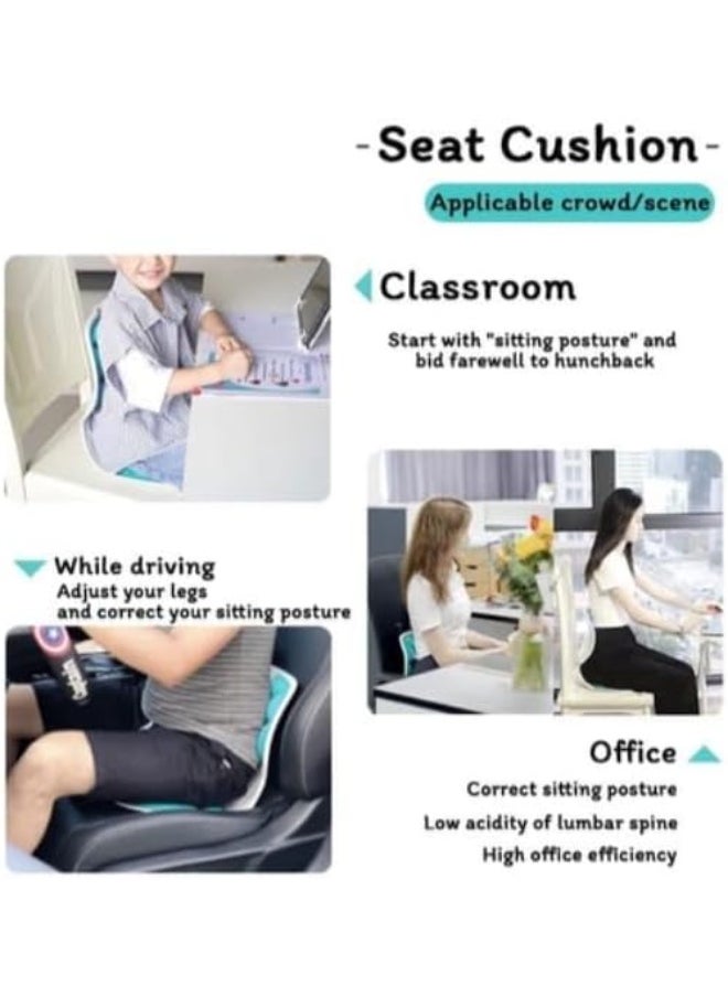 Generic - Heavy Duty Ergonomic Chair with Back and Lumbar Support, Posture Corrector Pillow for Lower Back Pain Relief, Compressed Seat for Home, Office and Car, Ergonomic Design, Black - Image 1
