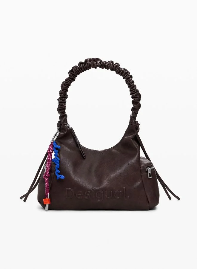 DESIGUAL Medium 3D Logo Bag With Ruched Handle
