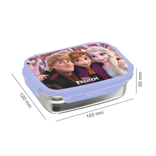 SKi Homeware Steel Lunch Box (600 ML) & Steel Slim Bottle (400 ML) Combo/Gift Set- Frozen - Image 2
