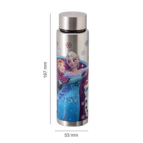 SKi Homeware Steel Lunch Box (600 ML) & Steel Slim Bottle (400 ML) Combo/Gift Set- Frozen - Image 3