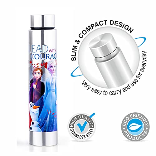 SKi Homeware Steel Lunch Box (600 ML) & Steel Slim Bottle (400 ML) Combo/Gift Set- Frozen - Image 5