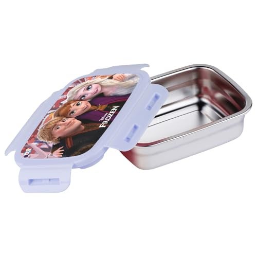 SKi Homeware Steel Lunch Box (600 ML) & Steel Slim Bottle (400 ML) Combo/Gift Set- Frozen - Image 4