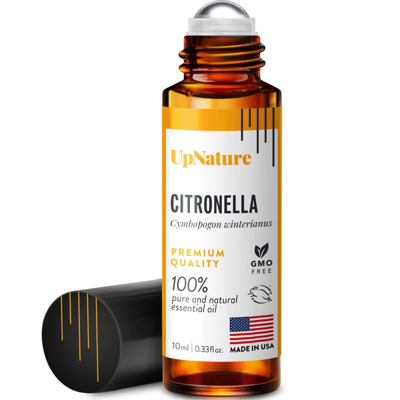 UpNature Citronella Oil Roll On â€“ 100% Natural Citronella Essential Oil for Skin - Camping Essentials - Image 1