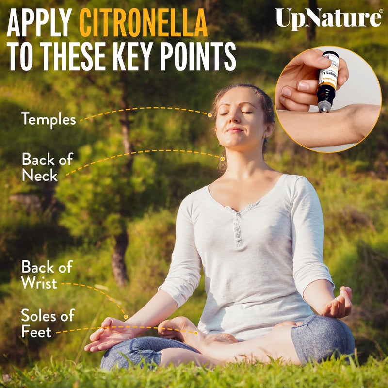 UpNature Citronella Oil Roll On â€“ 100% Natural Citronella Essential Oil for Skin - Camping Essentials - Image 5