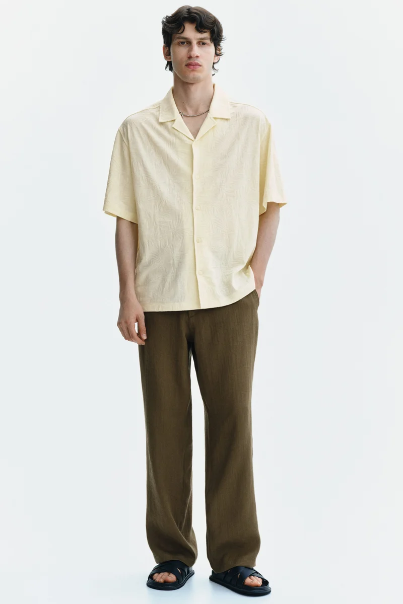 Relaxed Fit Jacquard-jersey resort shirt