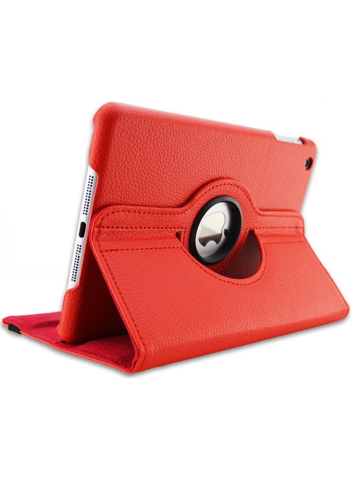 Wowacs - Apple Apple iPad 5th generation 2017 9.7 Inch A1822, A1823 Case Covered Tablet Case with Rotatable Stand Red - Image 1