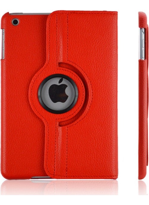 Wowacs - Apple Apple iPad 5th generation 2017 9.7 Inch A1822, A1823 Case Covered Tablet Case with Rotatable Stand Red - Image 1