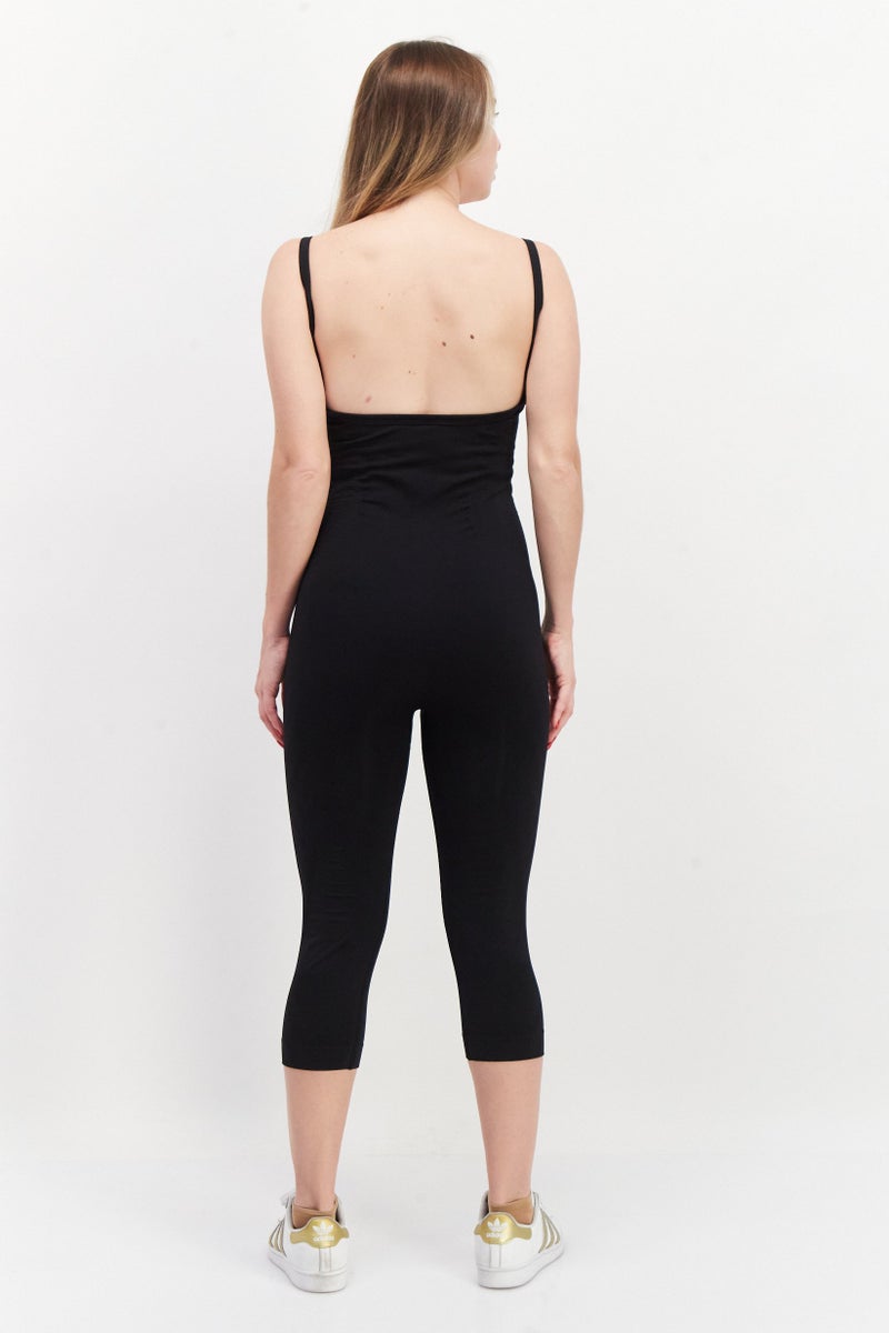 Adidas Women Sportswear Fit Sleeveless Training Onesie Jumpsuit, Black - Image 3