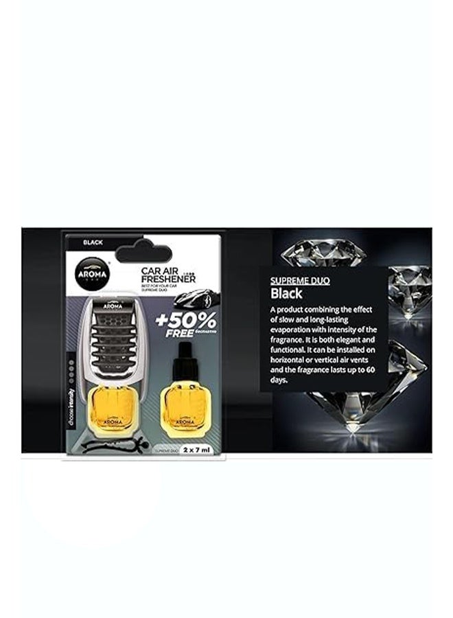 أروما اروما معطر التكييف سوبريم ديو 2 * 7مل بلاك - Image 2