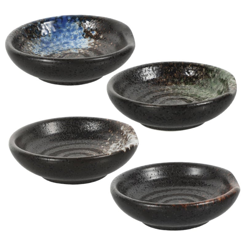 Ceramic Soy Sauce Dishes Set Of 4 Small Japanese Style Seasoning Bowls For Home Use - Image 2