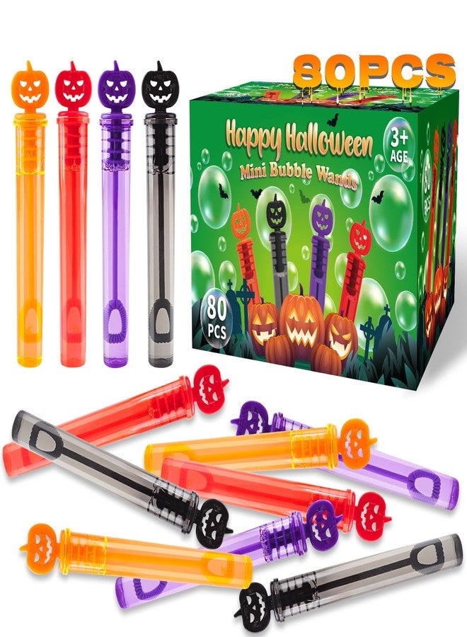 ShyLizard 80PCS Halloween Party Favor, Bubble Wands for Kids, Trick or Treat Toys, Goodies Bag Fillers, Pinata Fillers, Mini Bubble Wands for Party - Image 1