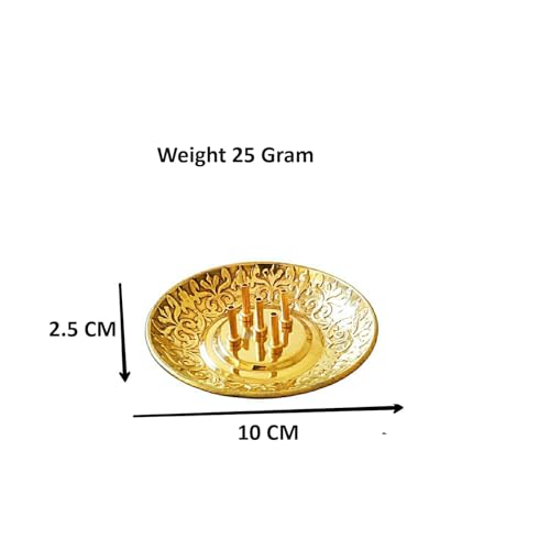 Mkd2 Rise Brass Incense Stick Holder, Agarbatti Stand with Ash Catcher, Gold, 4 Inch, Best for Puja, Pooja Room, Mandir, Temple, Home & Office Decoration. - Image 4