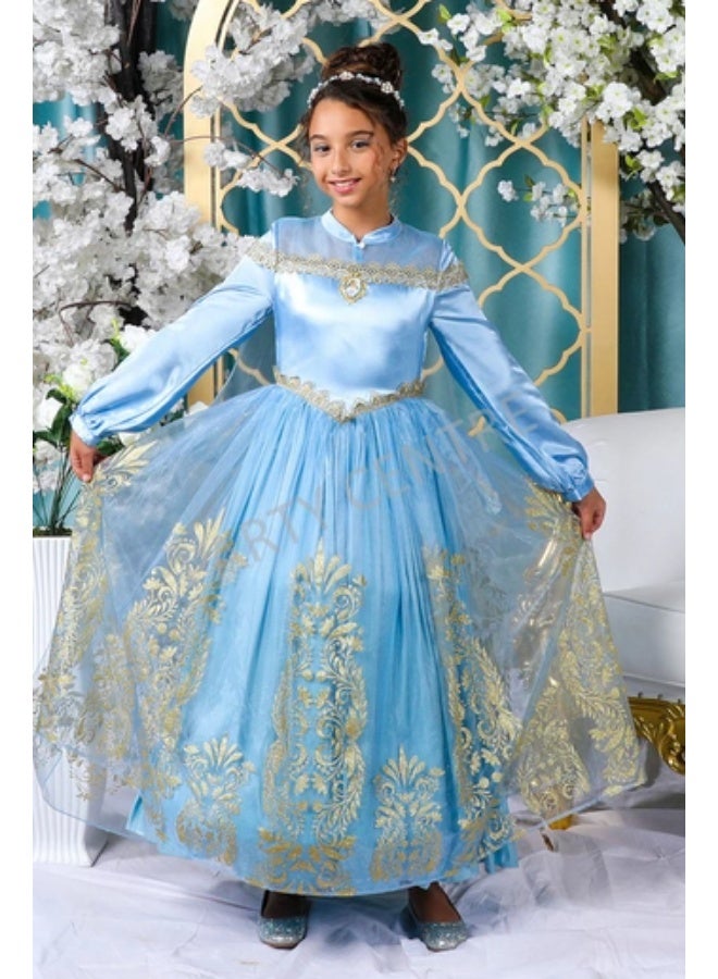 Cinderella Costume Golden Princess Cinderella Prestige Dress Up M 7-8 - Image 1